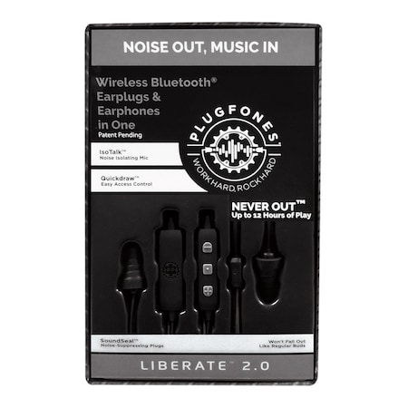 PLUGFONES Earplug/Phone+Mic Bt Blk PL-BB